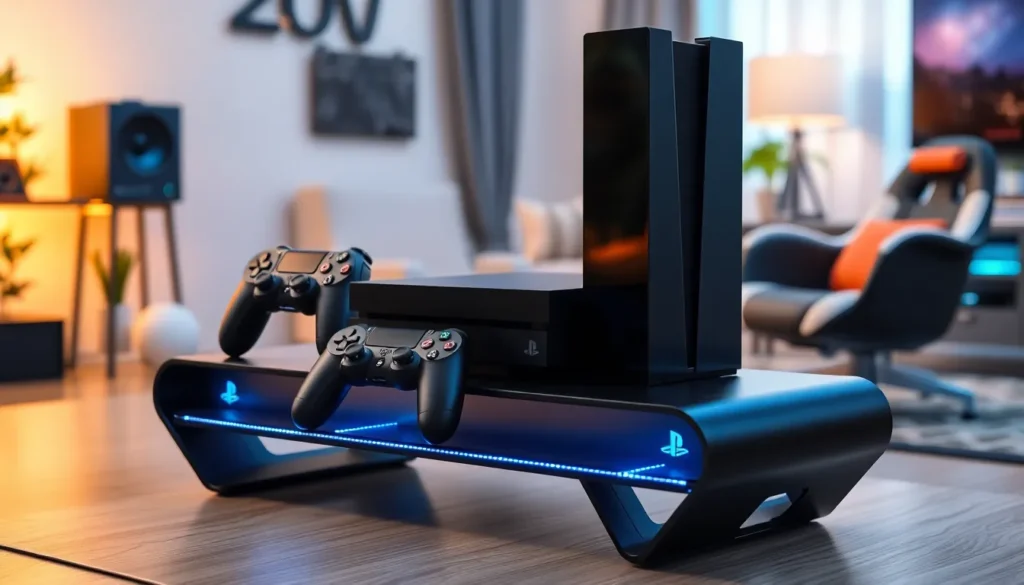 gaming console stand